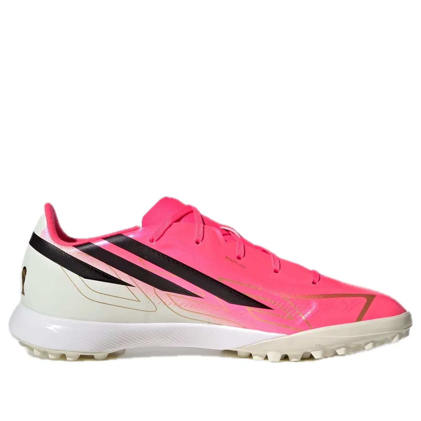 Детские кроссовки для футбола с принтом F50 Hyperfast League TF Road To Glory Pack Adidas, розовый — фото 4