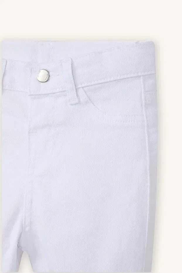 Детские джинсовые брюки для девочек Regular Leg Defacto, White-Wt34 — фото 2