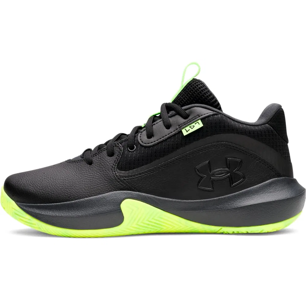 Детские кроссовки для девочек с принтом Lockdown 7 Under Armour, 006 Black Anthracite Black Metallic