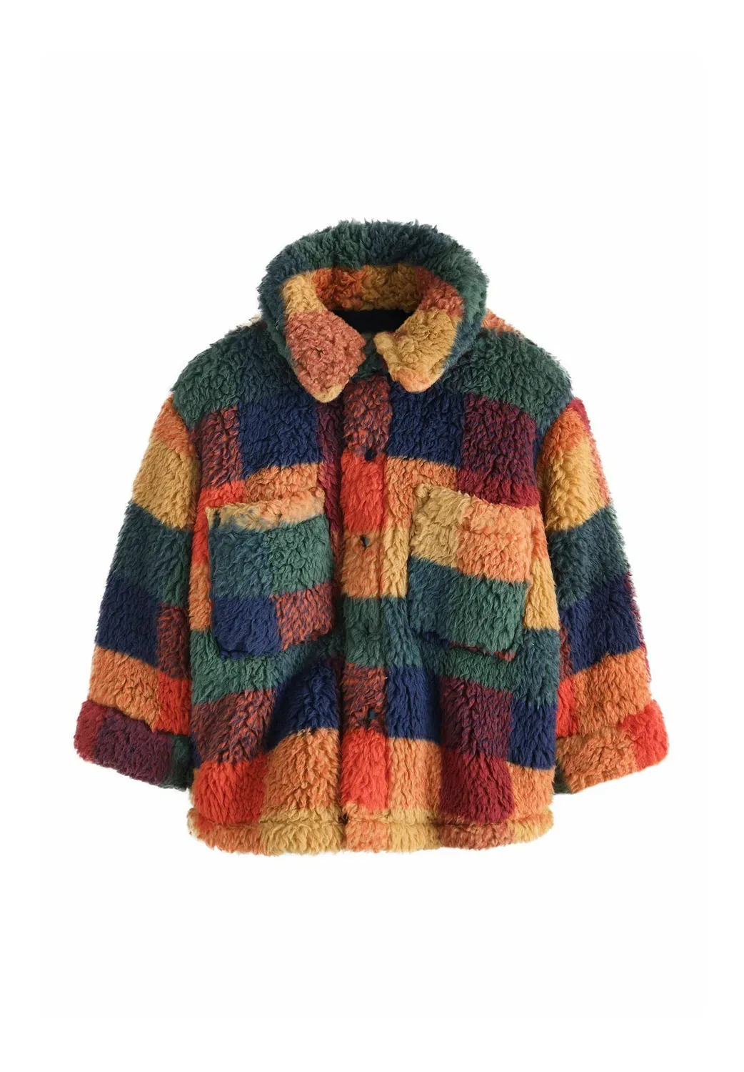 Куртка-Рубашка из флиса стандартного кроя Next, Multi Coloured Check