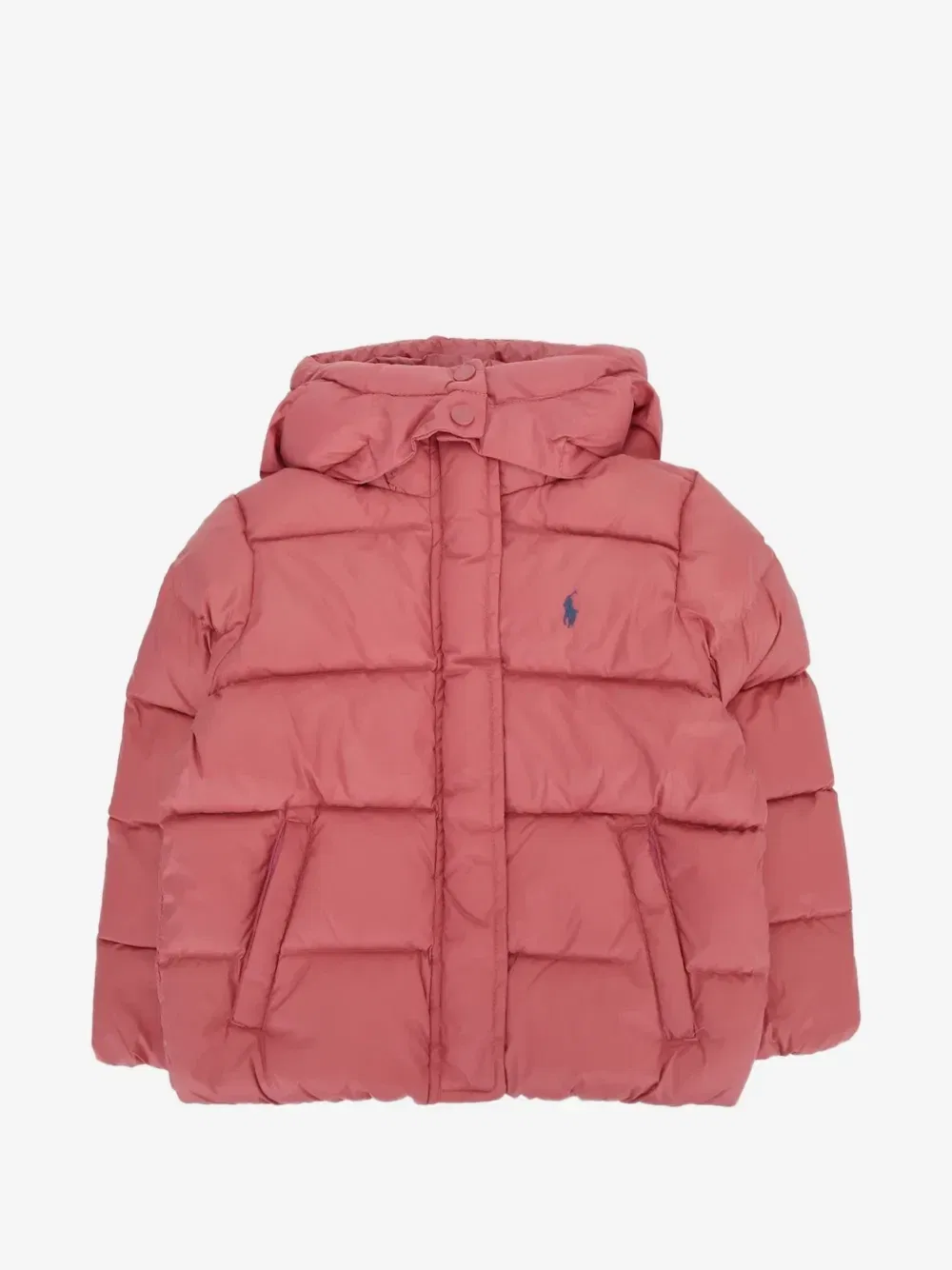 Стеганая куртка с капюшоном POLO RALPH LAUREN KIDS, розовый