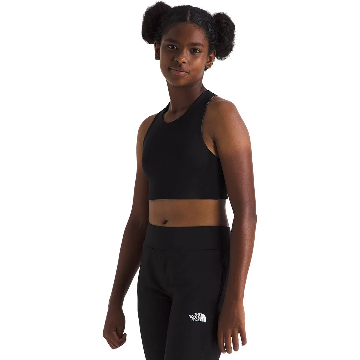 Детский топ на бретелях для девочек Reversible Tanklette The North Face, Tnf Black/Smoked Pearl — фото 4