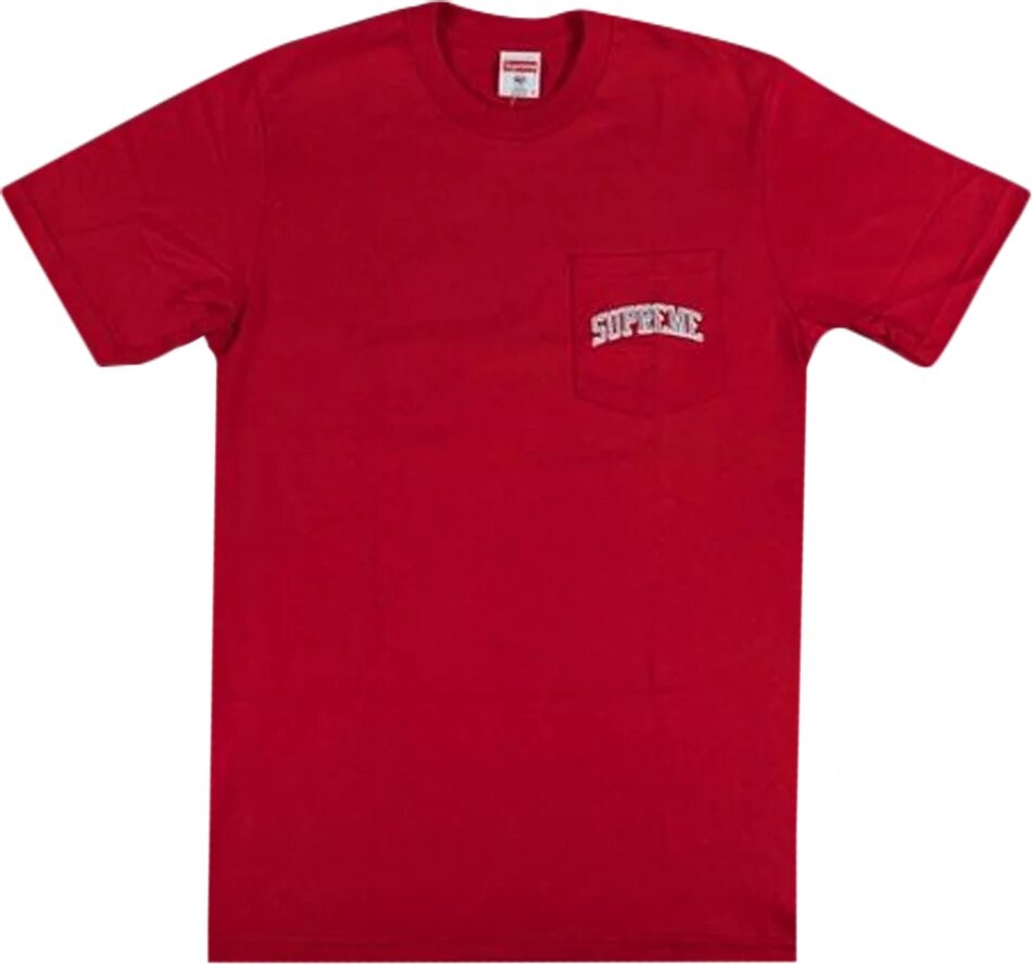 

Футболка Supreme x NFL Raiders '47 с карманом, красный