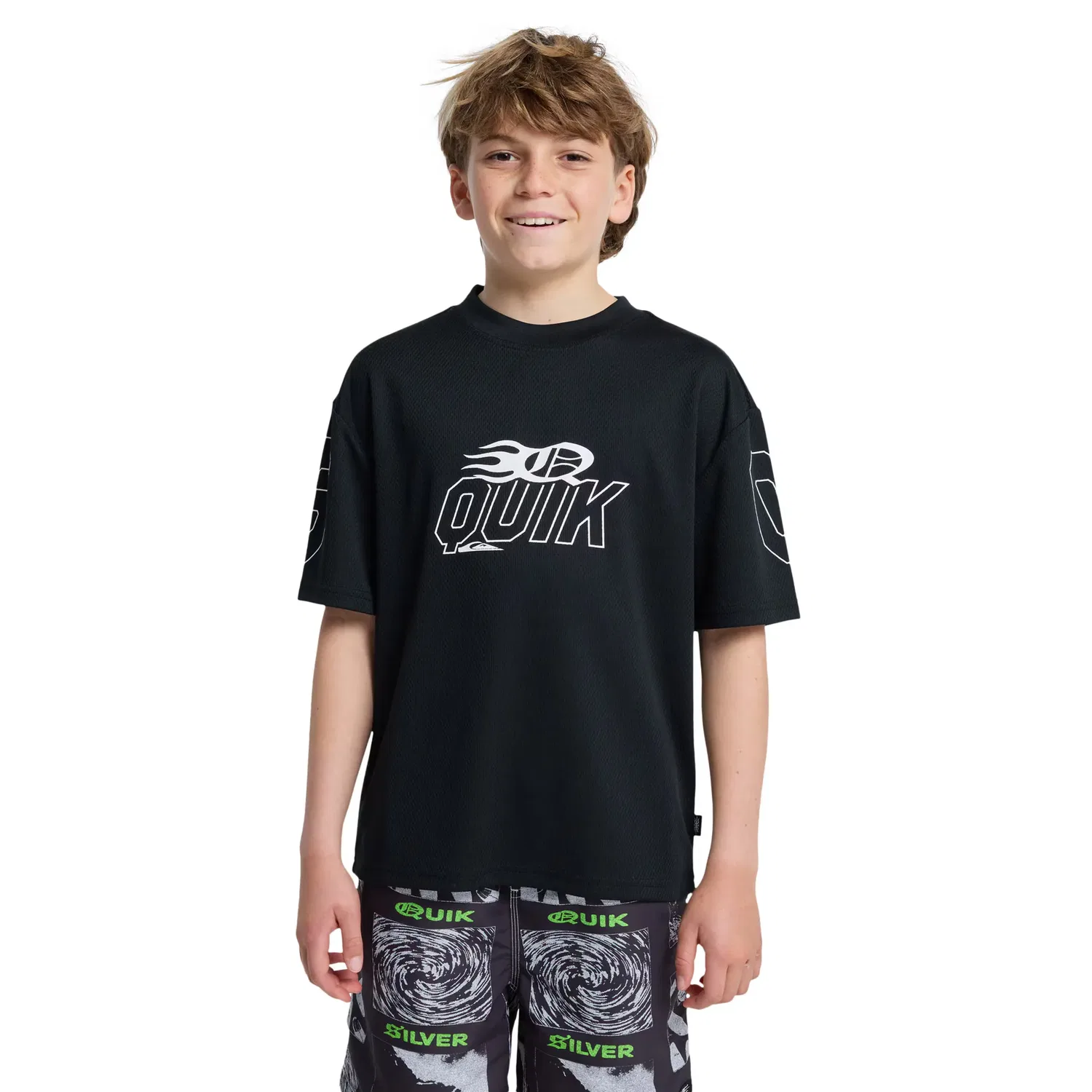 Детская футболка из переработанного полиэстера Mercury Americana Quiksilver, Negro