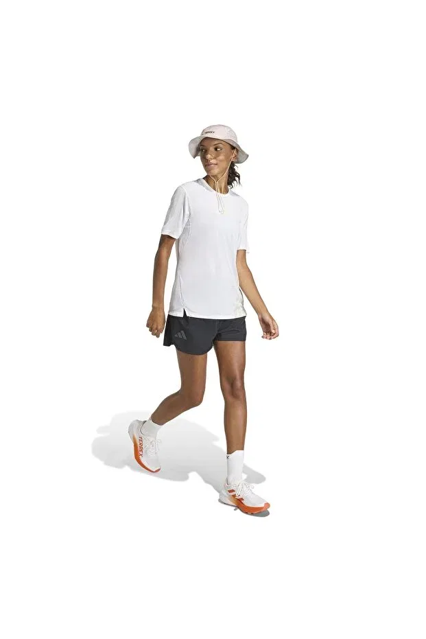 Женская футболка спортивная с принтом Adidas, White — фото 3