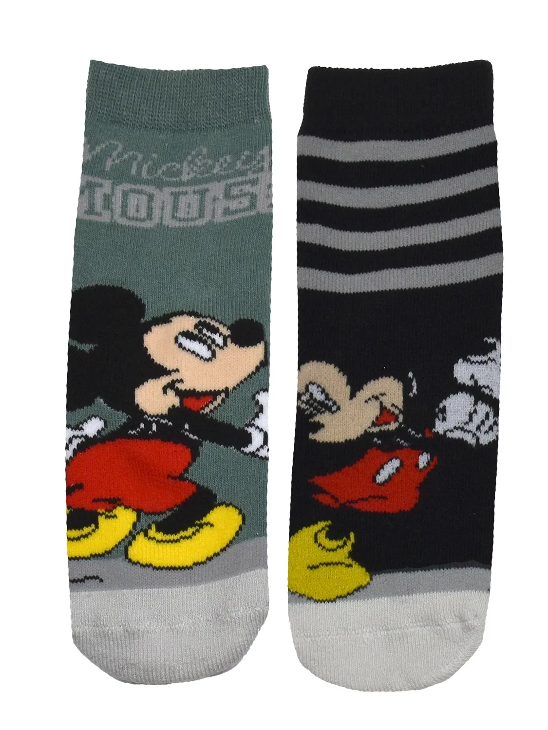 Носки-следки с принтом Mickey Mouse 2 шт Disney, серый — фото 2