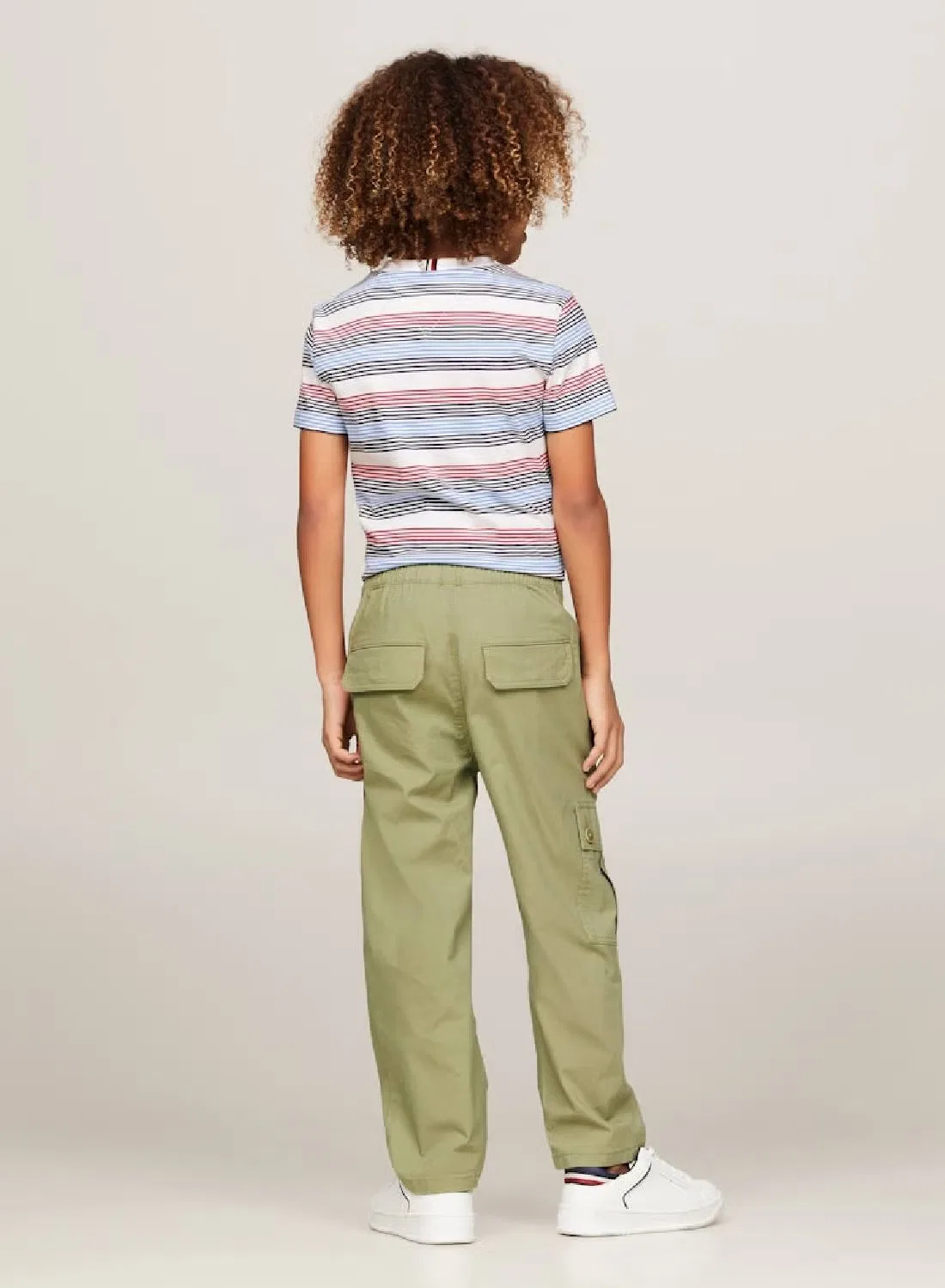 Брюки карго широкие с логотипом Tommy Hilfiger, оливковый — фото 4