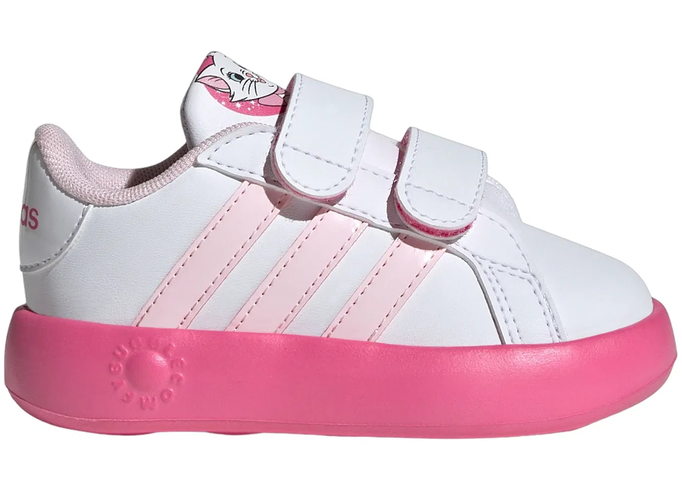 Детские кроссовки Lifestyle с моделью Adidas Grand Court 2.0 Marie Sportswear Adidas, Cloud White Clear Pink Pulse Magenta