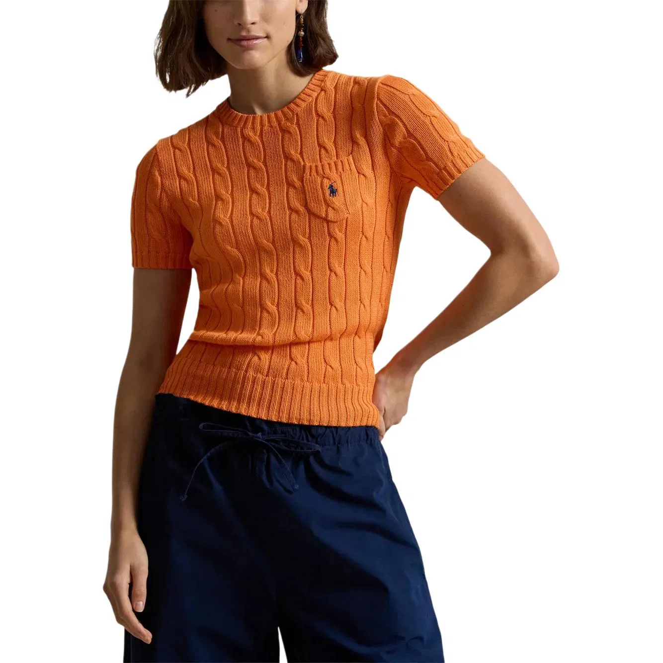 Вязаный топ, женский, Polo Ralph Lauren, Orange — фото 4