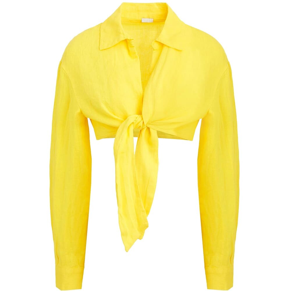 

Блузка 8 By Yoox Linen Front Wrap, желтый