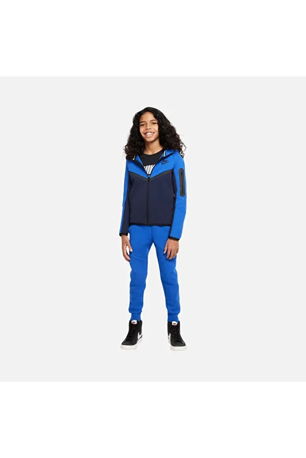 Детское худи для девочек с капюшоном, на молнии, Nike, Blue — фото 3