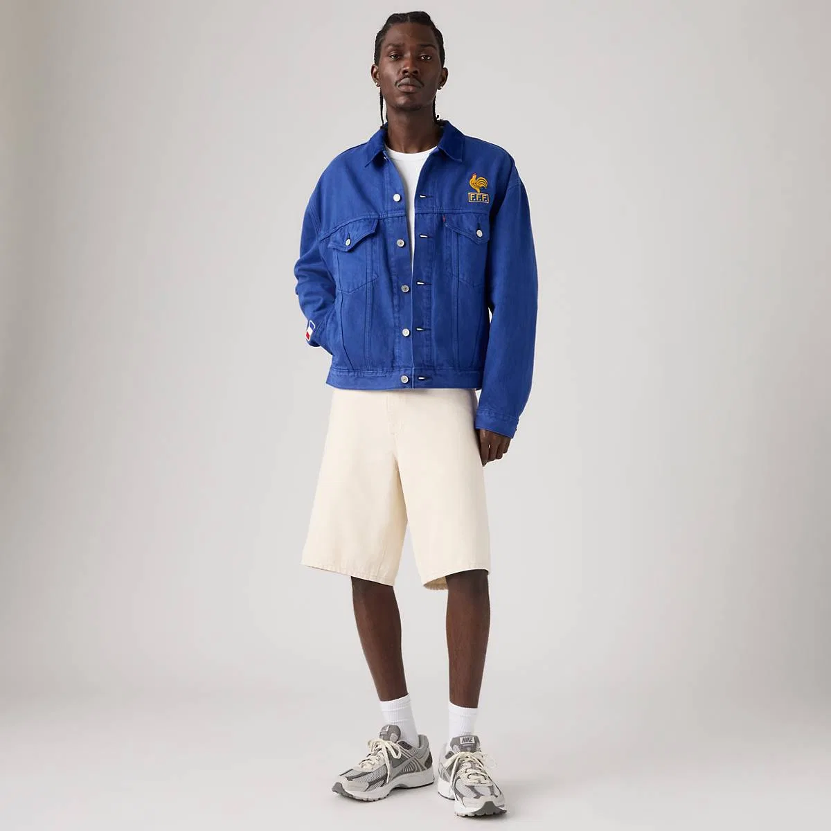 Широкие шорты Levi'S France Football 478, France - White — фото 2
