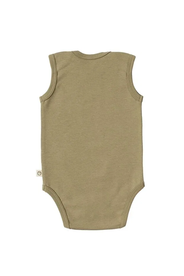 Детское боди для новорожденных с принтом Little Gusto, Khaki — фото 2