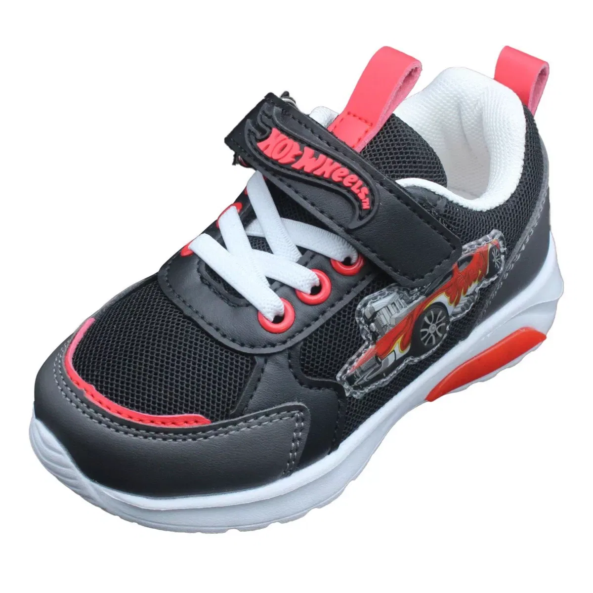 Детские кроссовки для мальчиков со светодиодной подсветкой Hot Wheels WOMENS FOOTWEAR, Black — фото 2