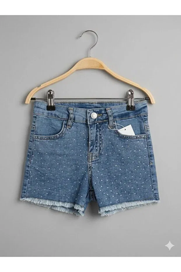 Детские шорты для девочек с принтом Basics Esprix Kids, Navy Blue — фото 2