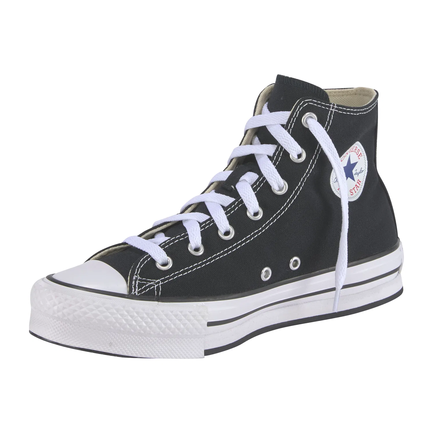 Детские кроссовки на платформе со шнуровкой Converse, Black/White