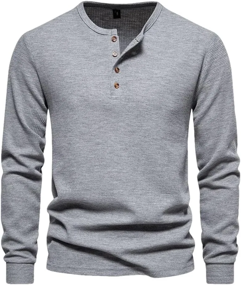 Мужская длинная футболка с воротником-стойкой Solid Tee, Light Gray