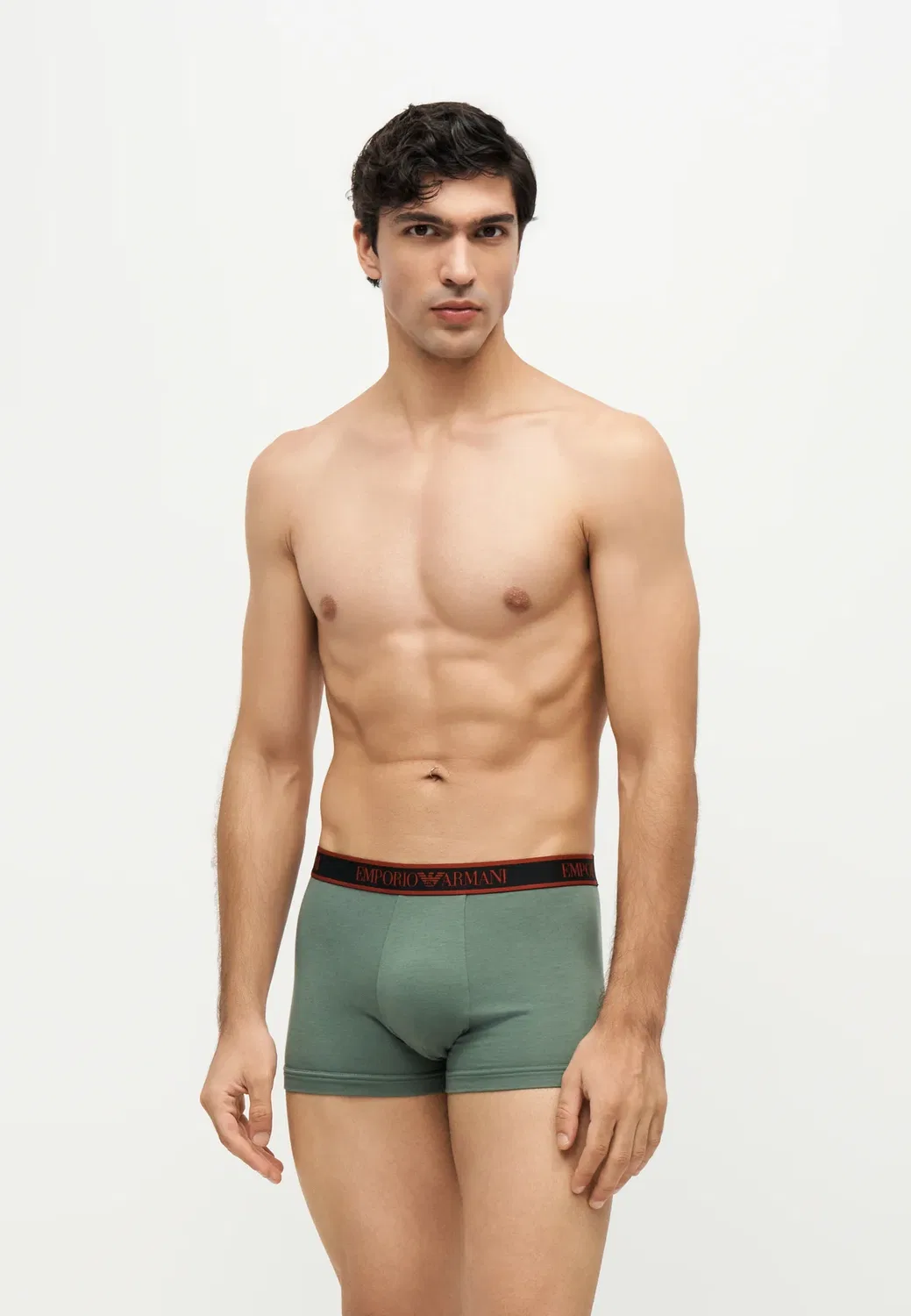 3 шт. - трусы Emporio Armani, Rhubarb/Green/Black — фото 4