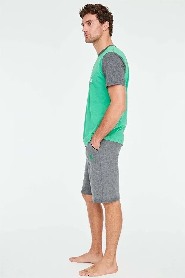 Мужской комплект пижамы с коротким рукавом U.S. Polo Assn., Green — фото 2