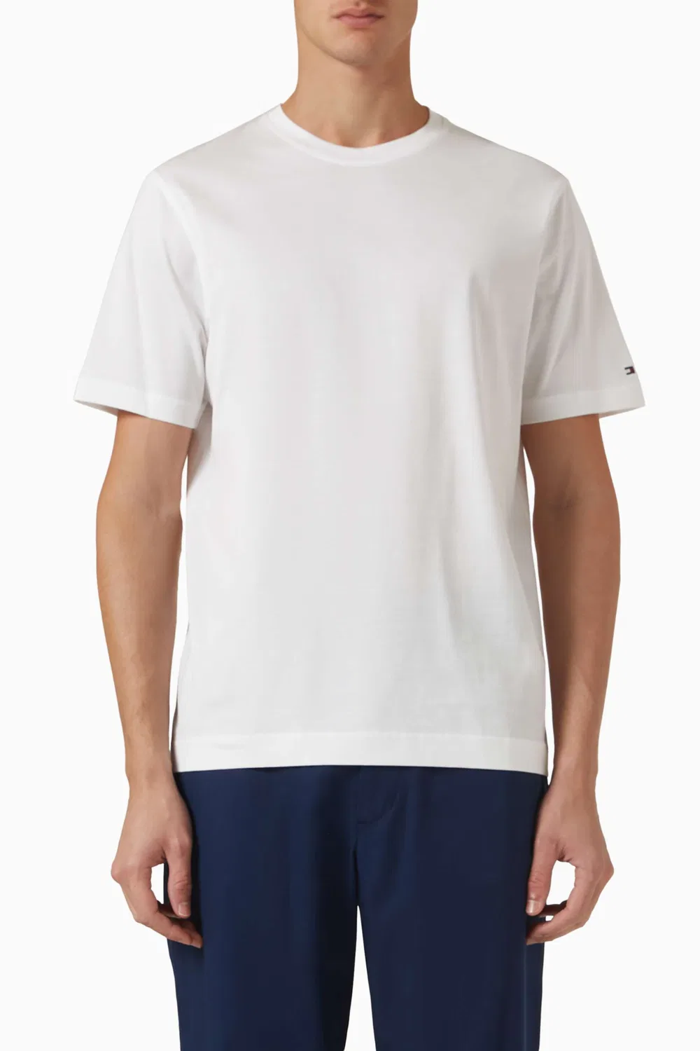 Футболка с коротким рукавом Logo Mercerized Tommy Hilfiger, белый