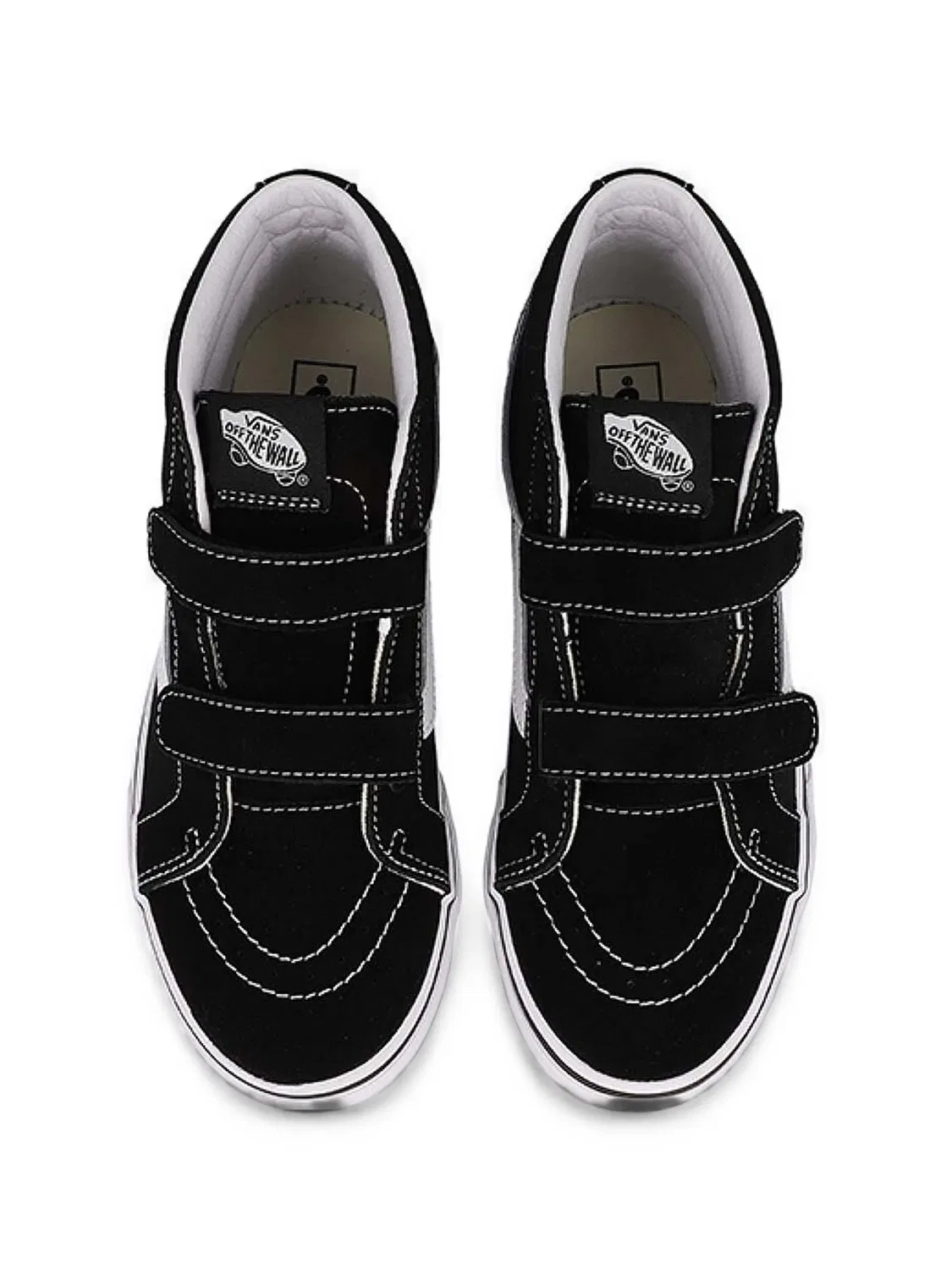 Кроссовки Sk8-Mid Reissue V с ремешком на липучке Vans Kids, черный — фото 3