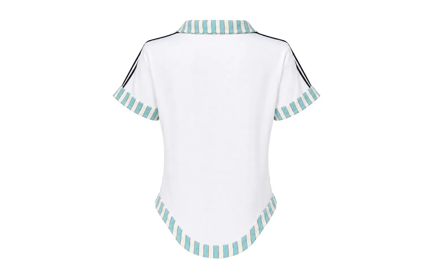 Женская футболка с принтом Adidas Originals, Turquoise White Sail-White — фото 4