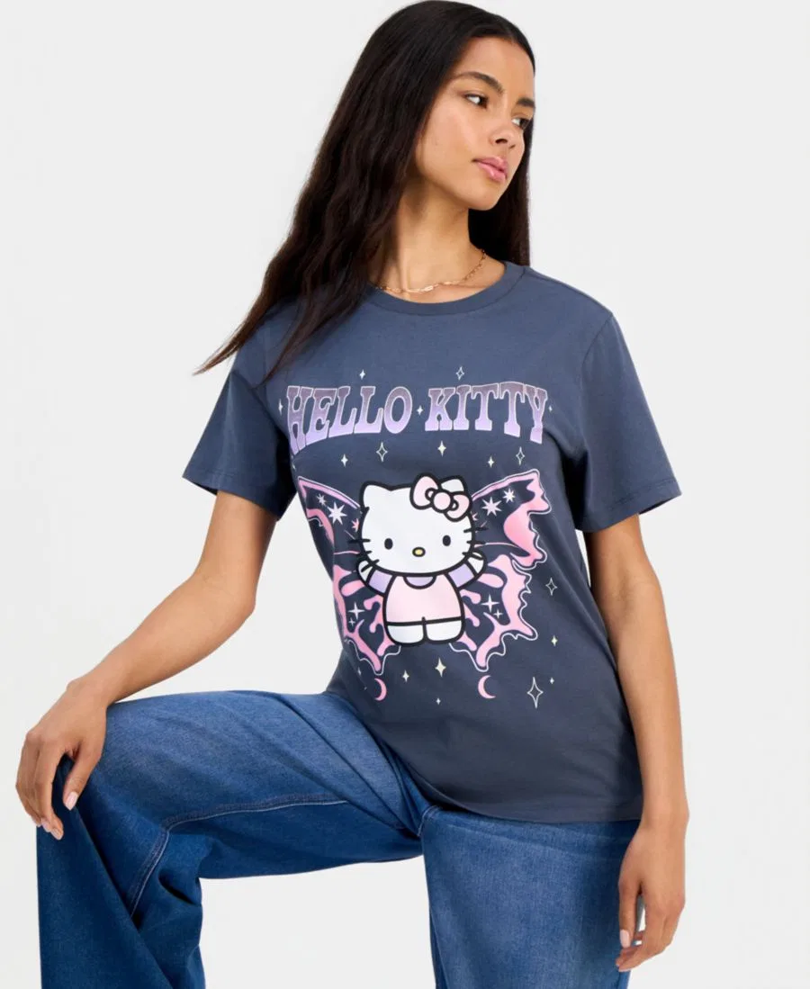 Футболка с принтом Hello Kitty Butterfly Grayson Threads, The Label, Turbulence — фото 3