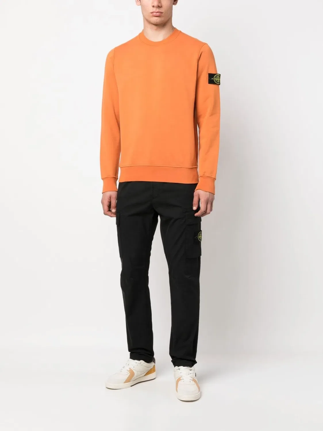 Stone Island Брюки суженные Compass, черные — фото 2