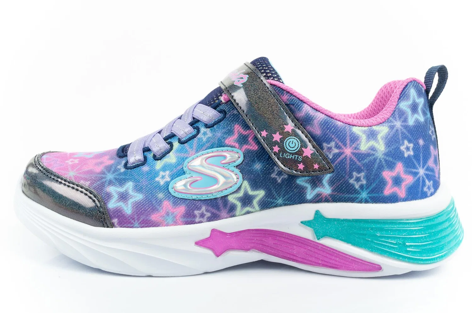 Детские спортивные кроссовки с LED-подсветкой Skechers Star Sparks, Bunt — фото 2