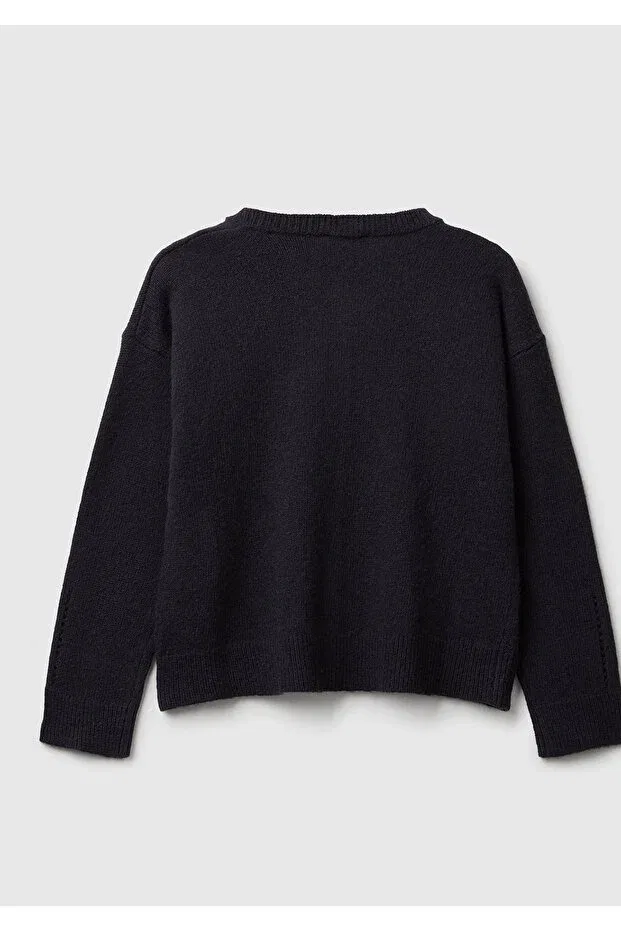 Детский кардиган для девочек с длинным рукавом United Colors Of Benetton, Navy Blue — фото 2