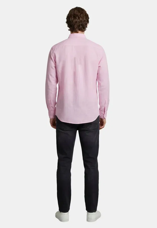 Рубашка из льна и хлопка Usblaake U.S. Polo Assn., pink, розовый — фото 3