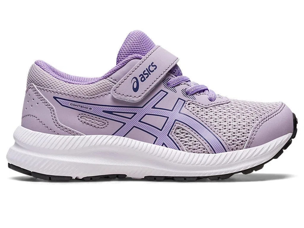 Детские кроссовки для мальчиков с липучкой Contend 8 ASICS, Dusk Violet Digital Violet — фото 2
