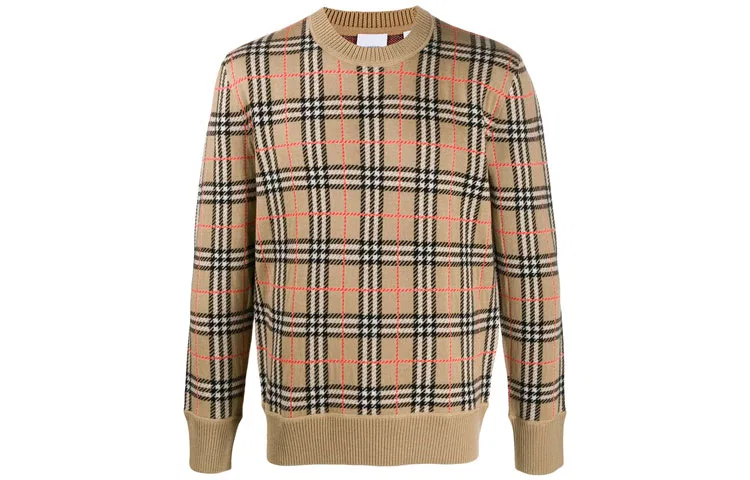 Мужской свитер с круглым вырезом Beige Burberry — фото 3