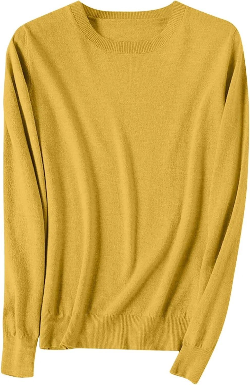 Женский свитер с длинным рукавом, модель Classic Pure, цвет Gold — фото 2