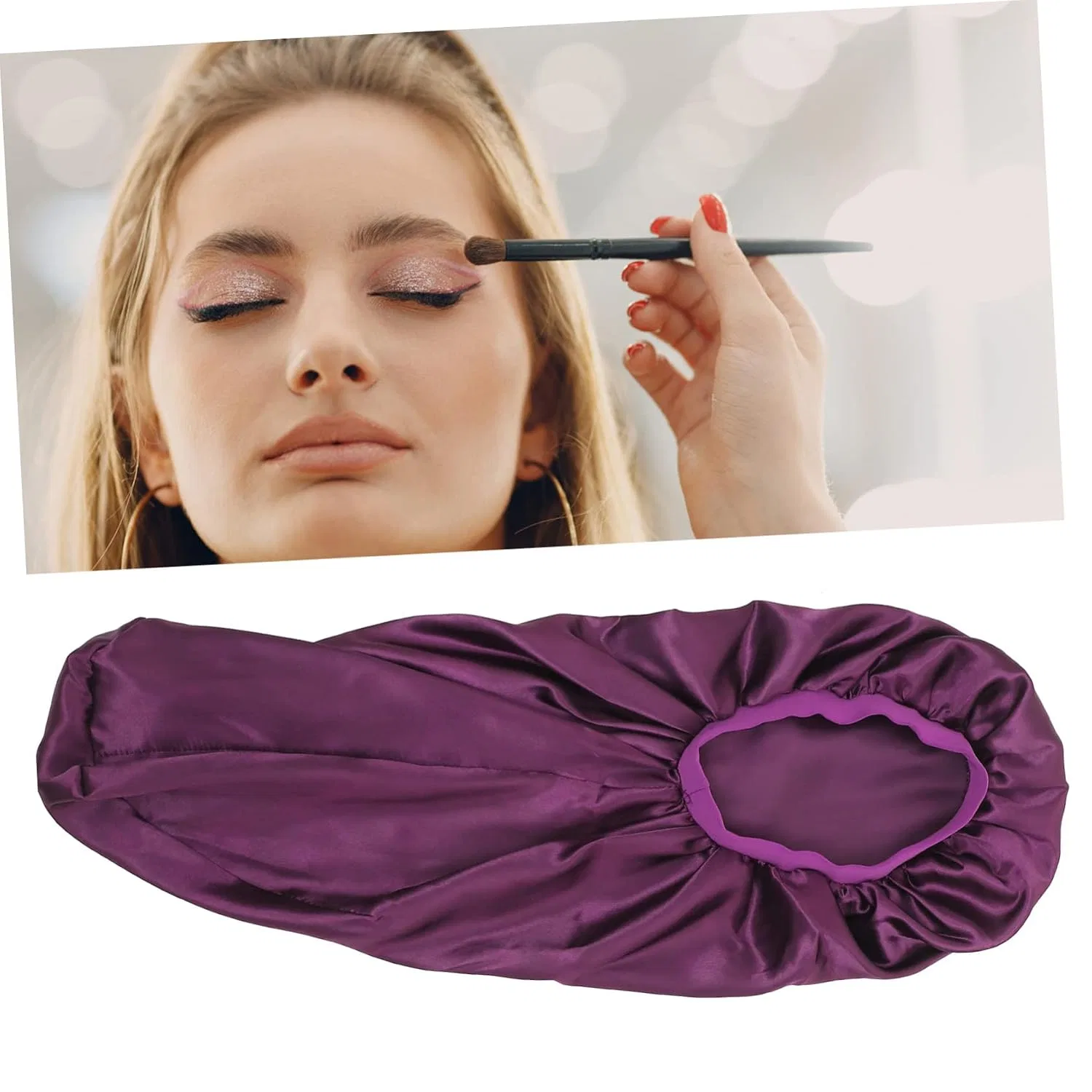 Шапочка для душа Satin, ORFOFE, 69x29см, Purple — фото 3