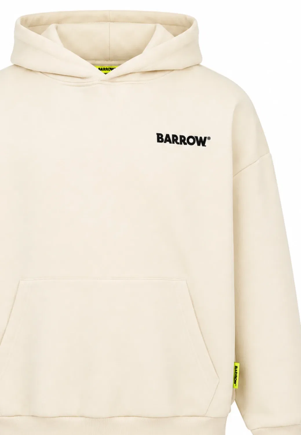 Худи макси с логотипом на спине, унисекс - худи Barrow, Off White — фото 4