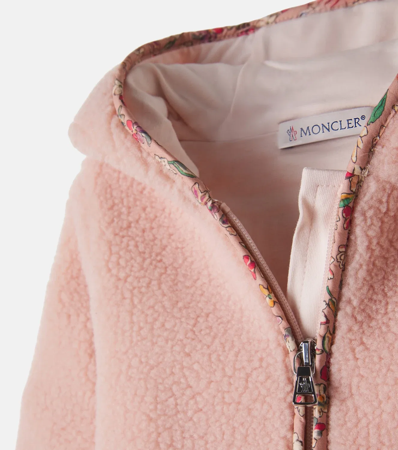 Комбинезон-мишка с капюшоном Moncler Enfant, розовый — фото 4