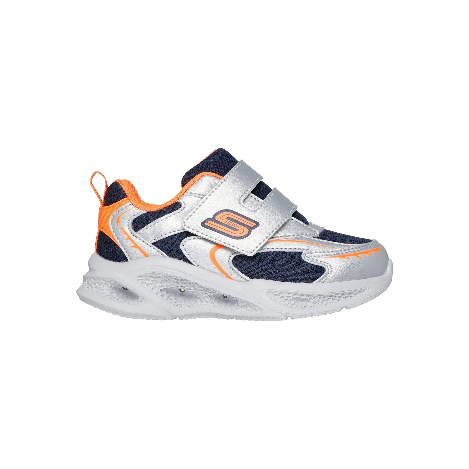 Детские кроссовки с принтом Skechers 401498N-SLOR, Цвет: Silver — фото 2