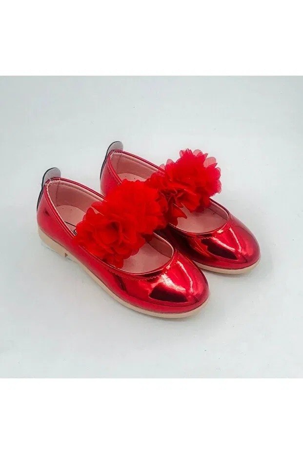 Детские балетки для девочек с цветочным принтом Sy Store, Red