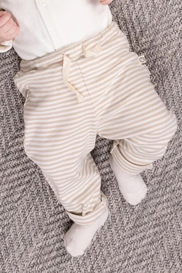 Детские штаны для девочек хлопковые Sophie la girafe Little Gusto, Yellow-Beige — фото 2