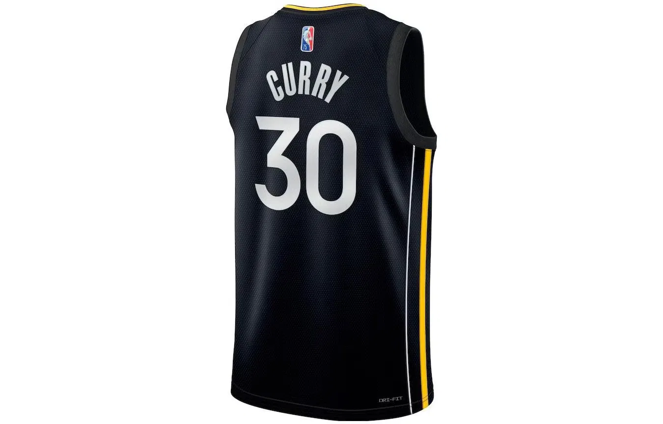 Джерси баскетбольное с принтом Stephen Curry 30 Nike, черный — фото 2