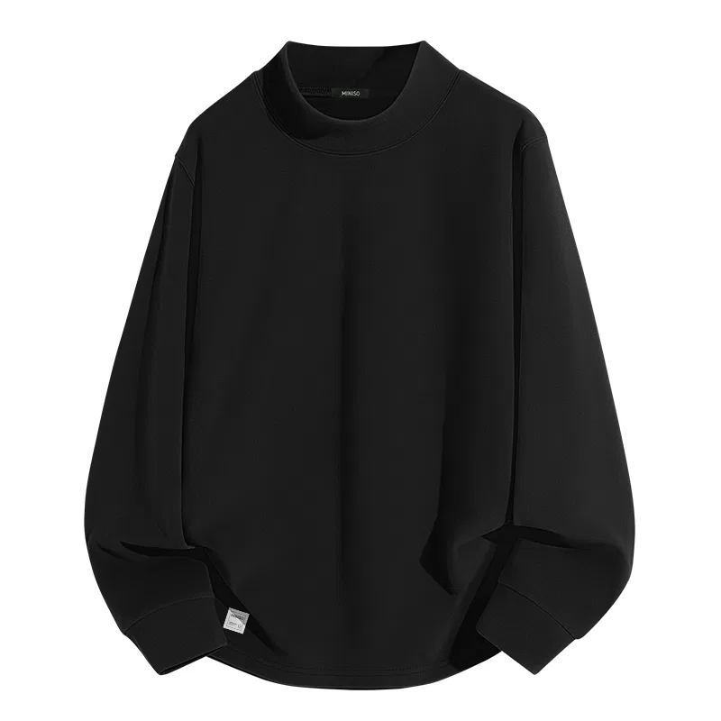 Детская футболка с высоким воротом MINISO, Black