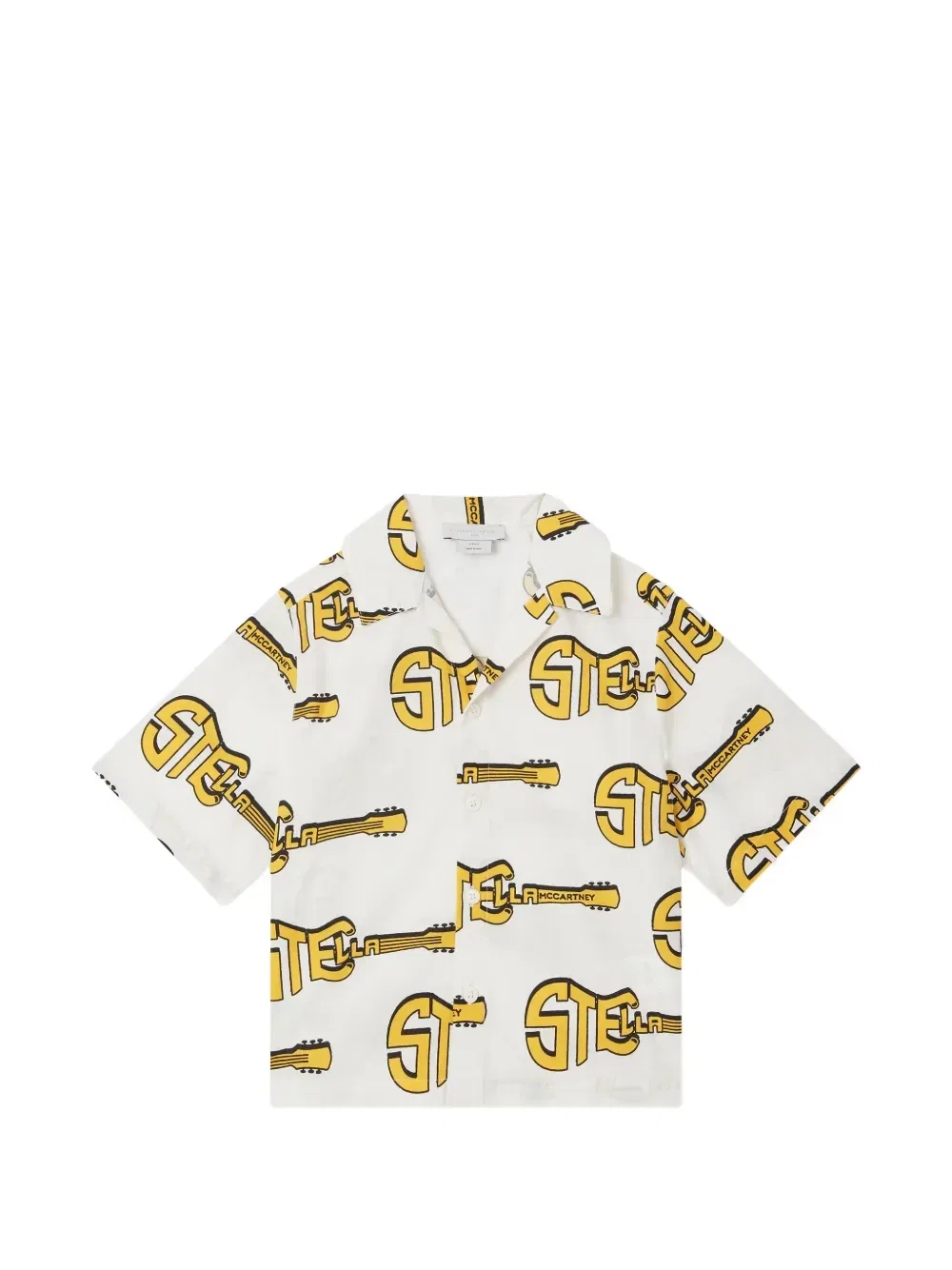 Рубашка с логотипом и принтом Stella McCartney Kids, белый