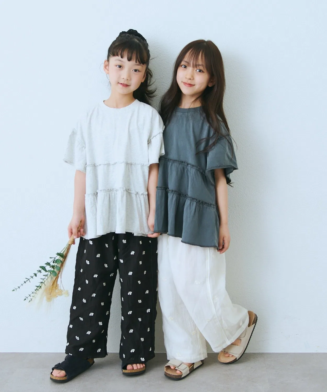 Детские широкие брюки с цветочной вышивкой Flower Embroidery CIAOPANIC TYPY, Off White — фото 2