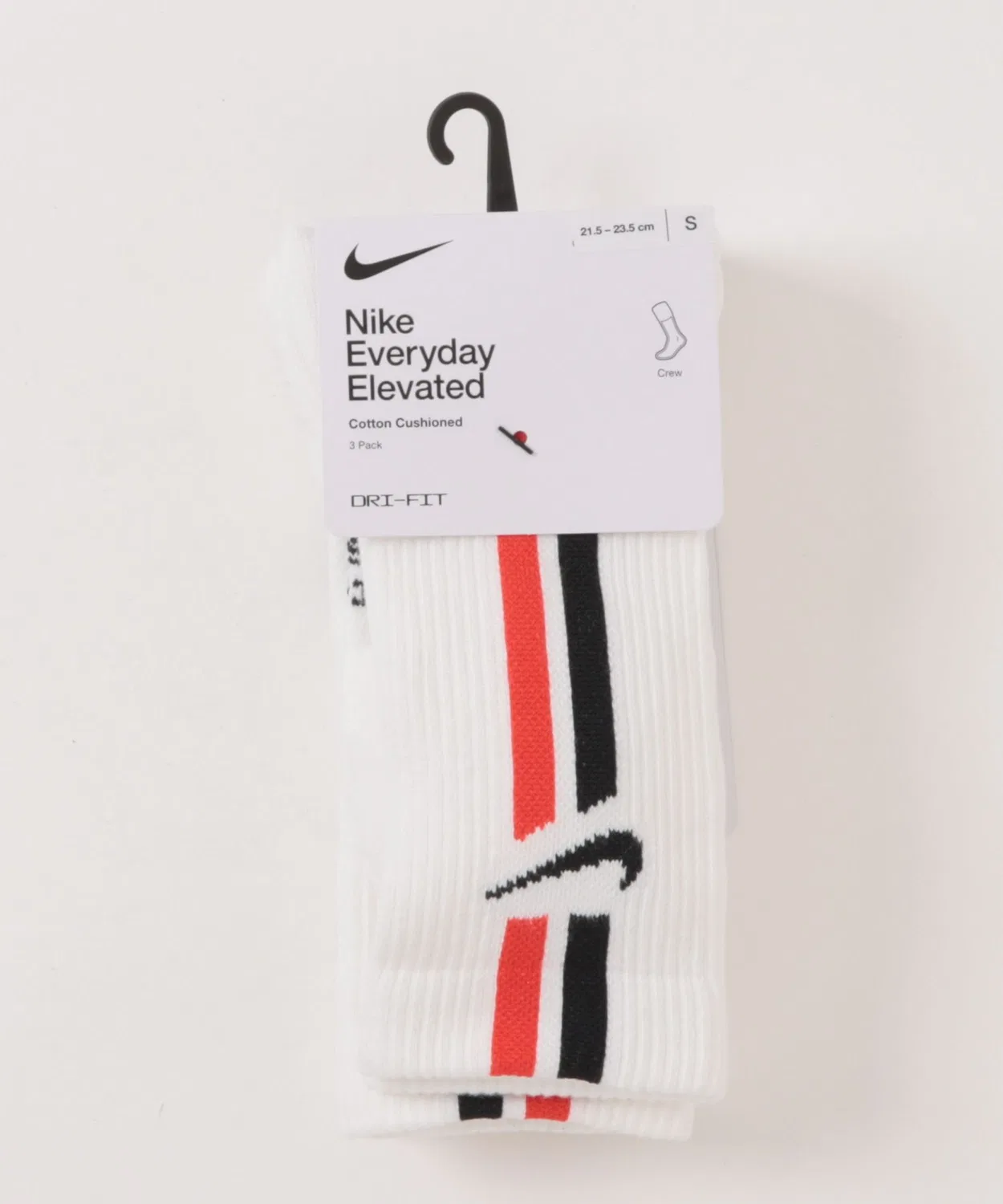 Мужские/Женские носки с полосами Nike UNKEDELVDCRW3PSTRIPE, Белый/Красный