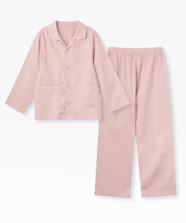 Пижама детская из хлопка и модала, Musinsa Standard Kids, розовый/белый — фото 2
