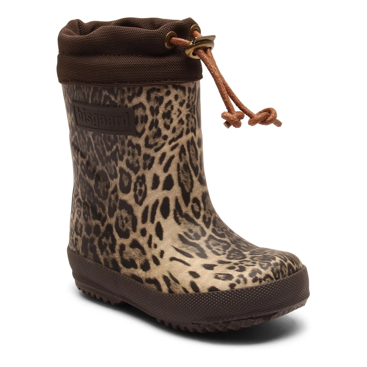 Детские резиновые сапоги с ламволиной подкладкой Bisgaard, Leopard