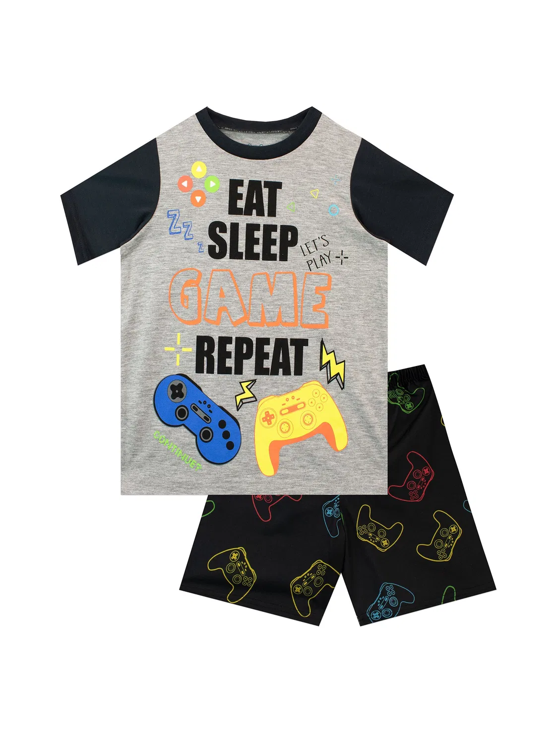 Пижама Gaming Eat Sleep Game Character, серый