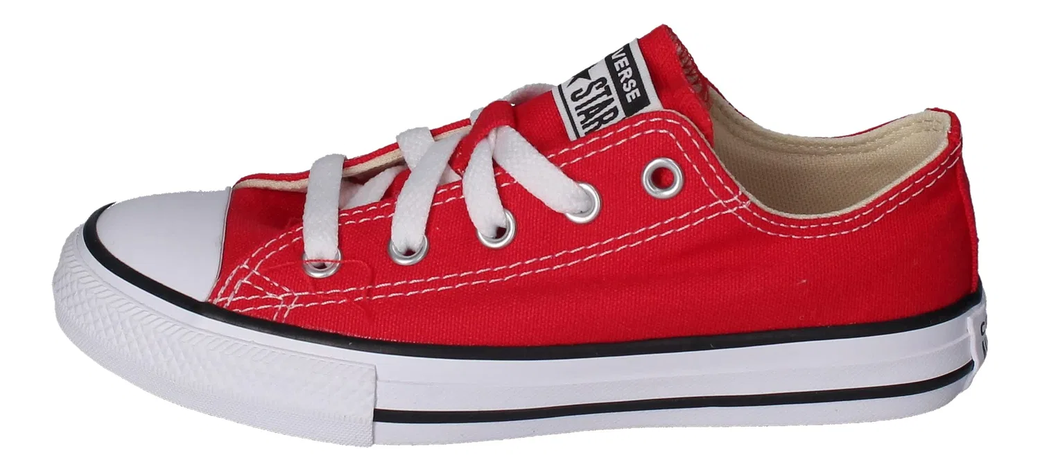 Детские кроссовки для мальчиков из парусины Converse, Redwhtblk — фото 2