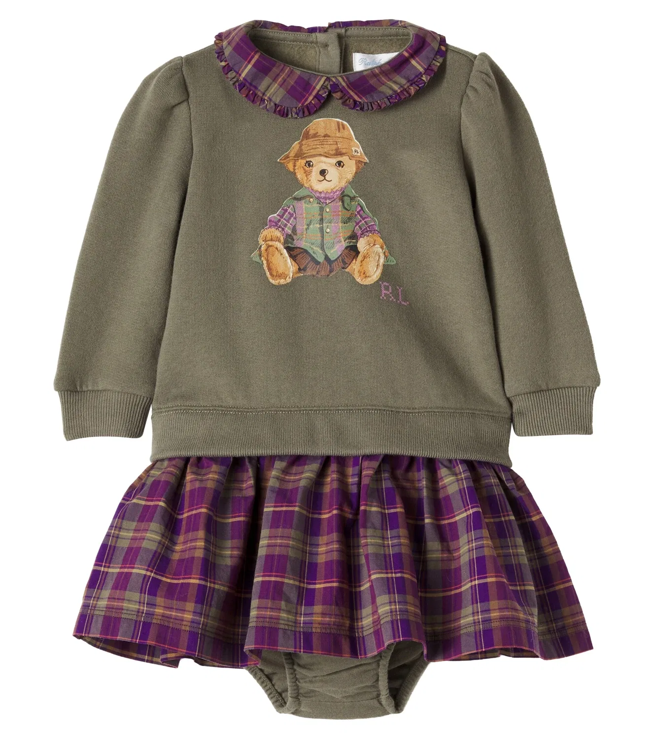 Комплект платьев с трусиками-панталонами Polo Bear Polo Ralph Lauren Kids, зеленый